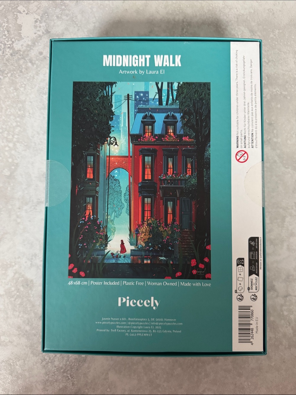 Midnight Walk 1000-Piece Puzzle - Teal & Red Artwork - Picture 2 of 2